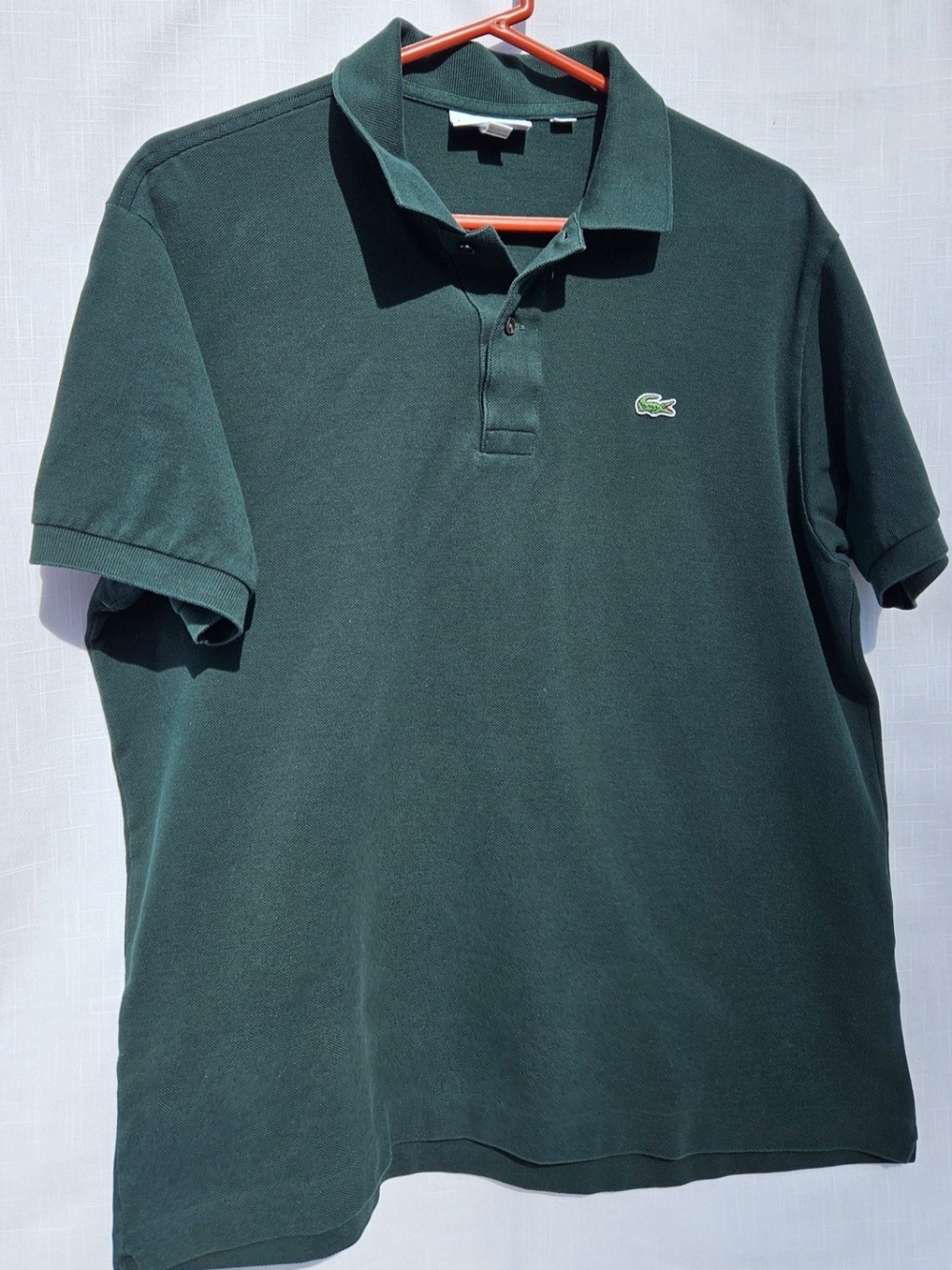 Lacoste Men's Classic Dark Green Cotton Polo Shirt Sz XL Perfect For   Summer